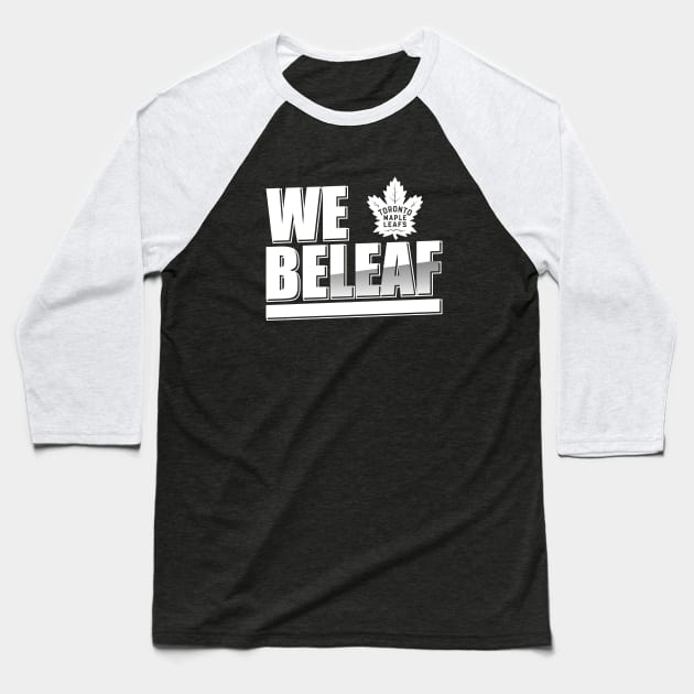 Toronto Maple Leafs We Be Leaf Baseball T-Shirt by capricorn